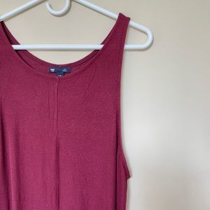 burgundy ribbed dress